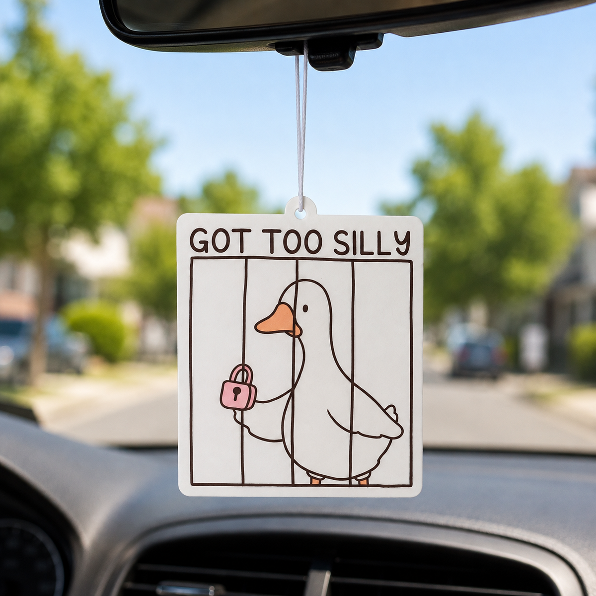 Got Too Silly Goose Car Air Freshener | Funny Car Accessory
