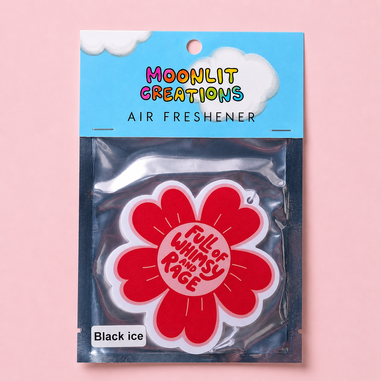 Full of Whimsy and Rage Car Air Freshener - Funny Floral Car Freshener
