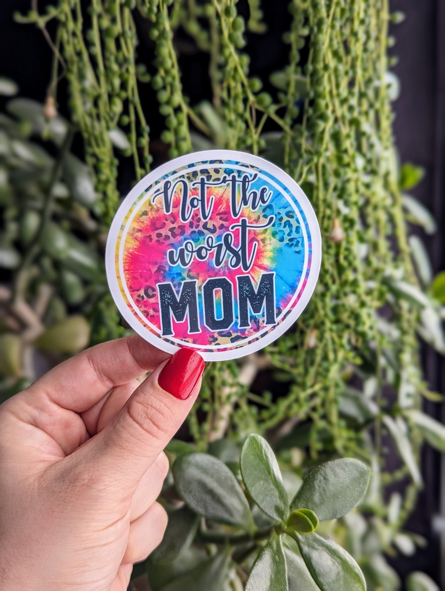 Not the worst mom, mom stickers for hydroflask aesthetic, motivational stickers for Kindle, tumbler accessories, mothers day gift for mom