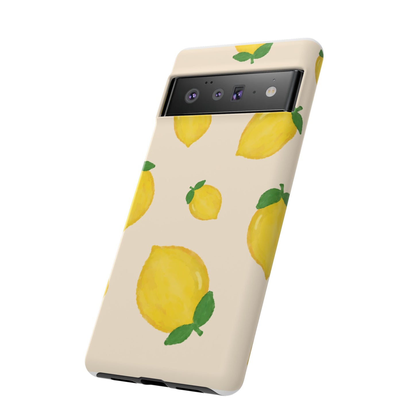 Lemon Print Phone Case, Vibrant Lemon Design, Cute Citrus Case, Gift for Fruit Lovers, Summer Vibe Accessories
