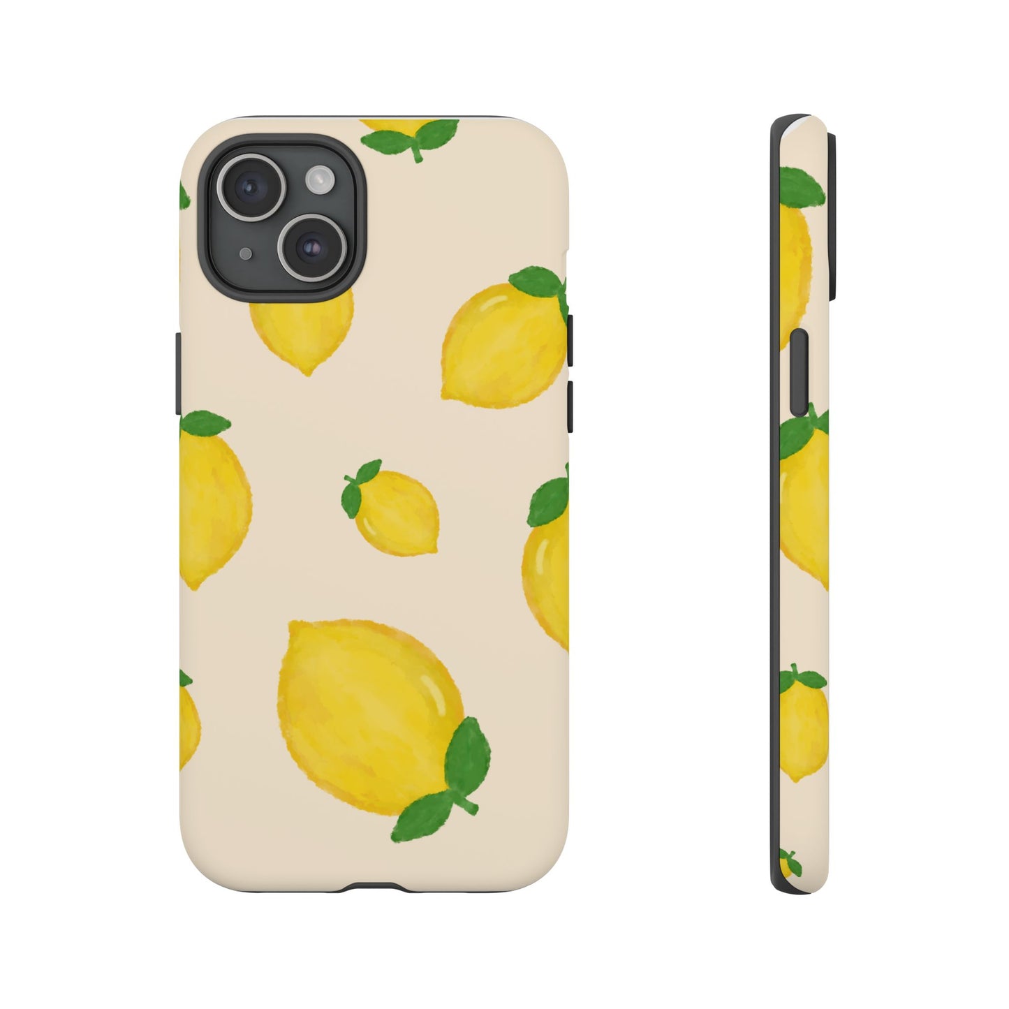 Lemon Print Phone Case, Vibrant Lemon Design, Cute Citrus Case, Gift for Fruit Lovers, Summer Vibe Accessories