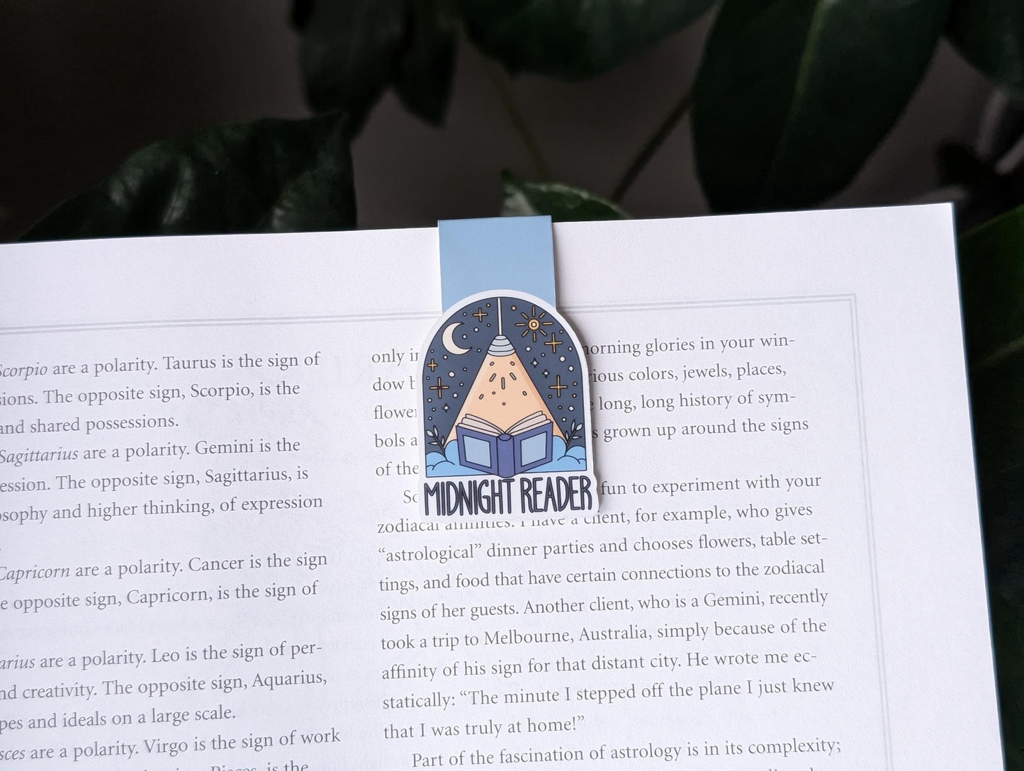 Midnight Reader Magnetic Bookmark