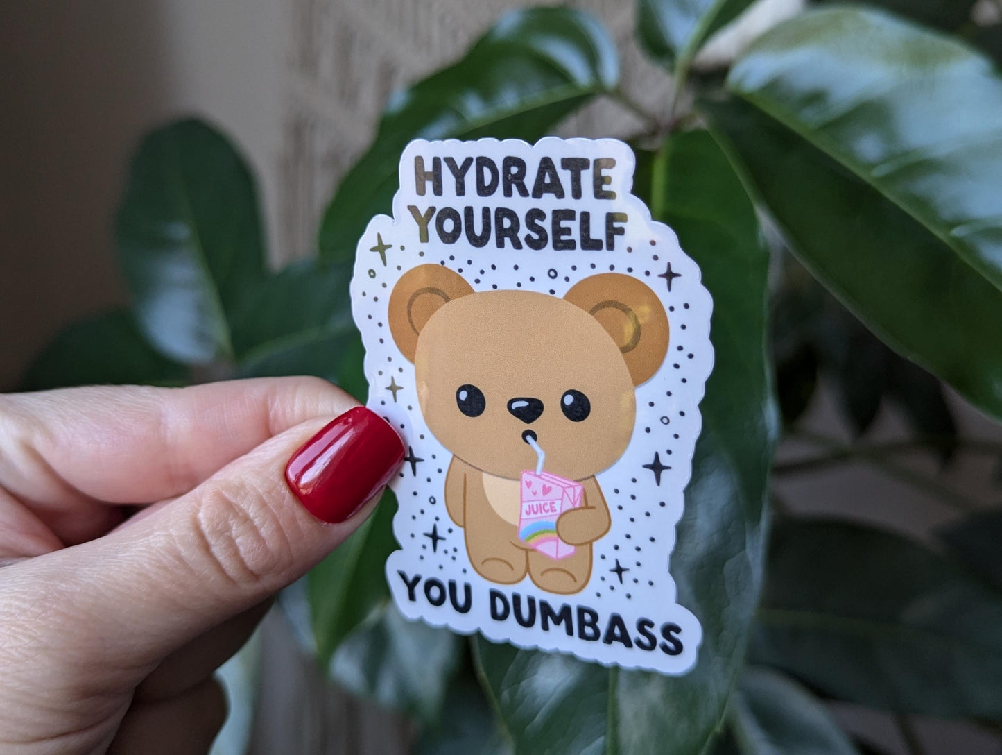 Hydrate sticker for water bottle, bad word stickers for tumblers, sassy stickers for hydroflask funny, trendy juice box stickers for women