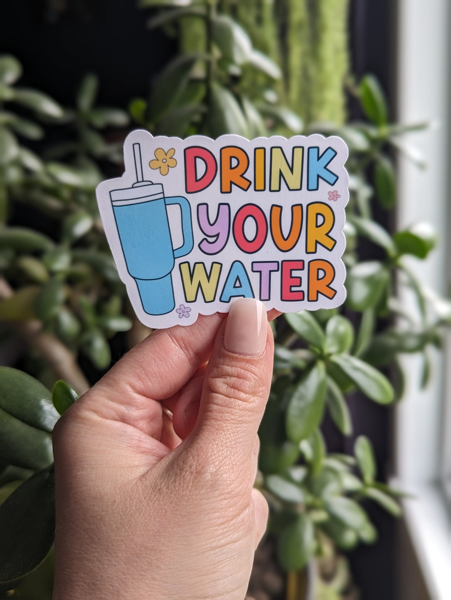 Drink your water stickers for tumblers, motivational stickers for hydroflask, stay hydrated sticker for water bottle, gym gifts for women