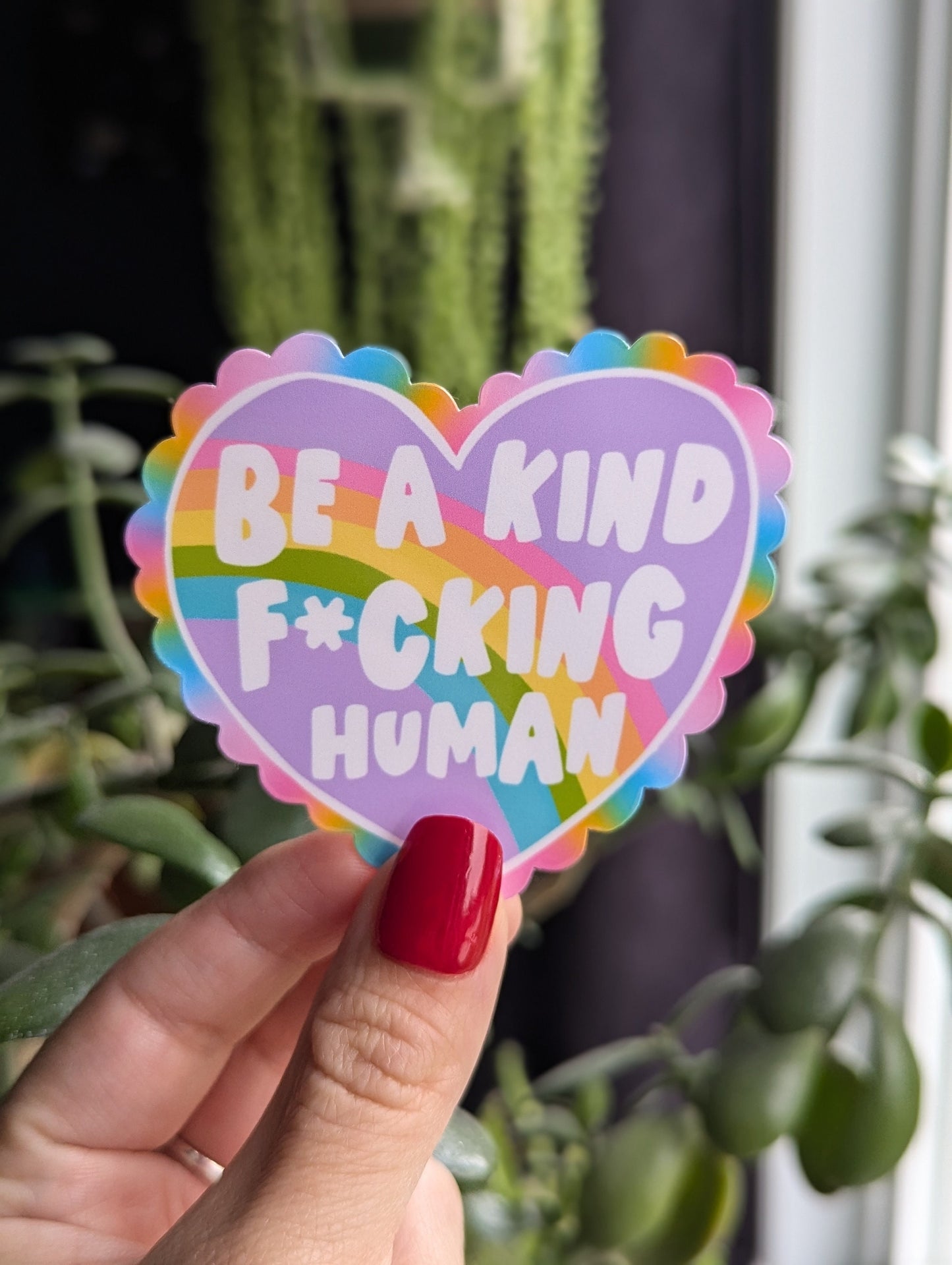 Be a kind f*cking human, be kind stickers for kindle, motivational quotes stickers, rainbow gifts for women, book gift for book lovers, cute