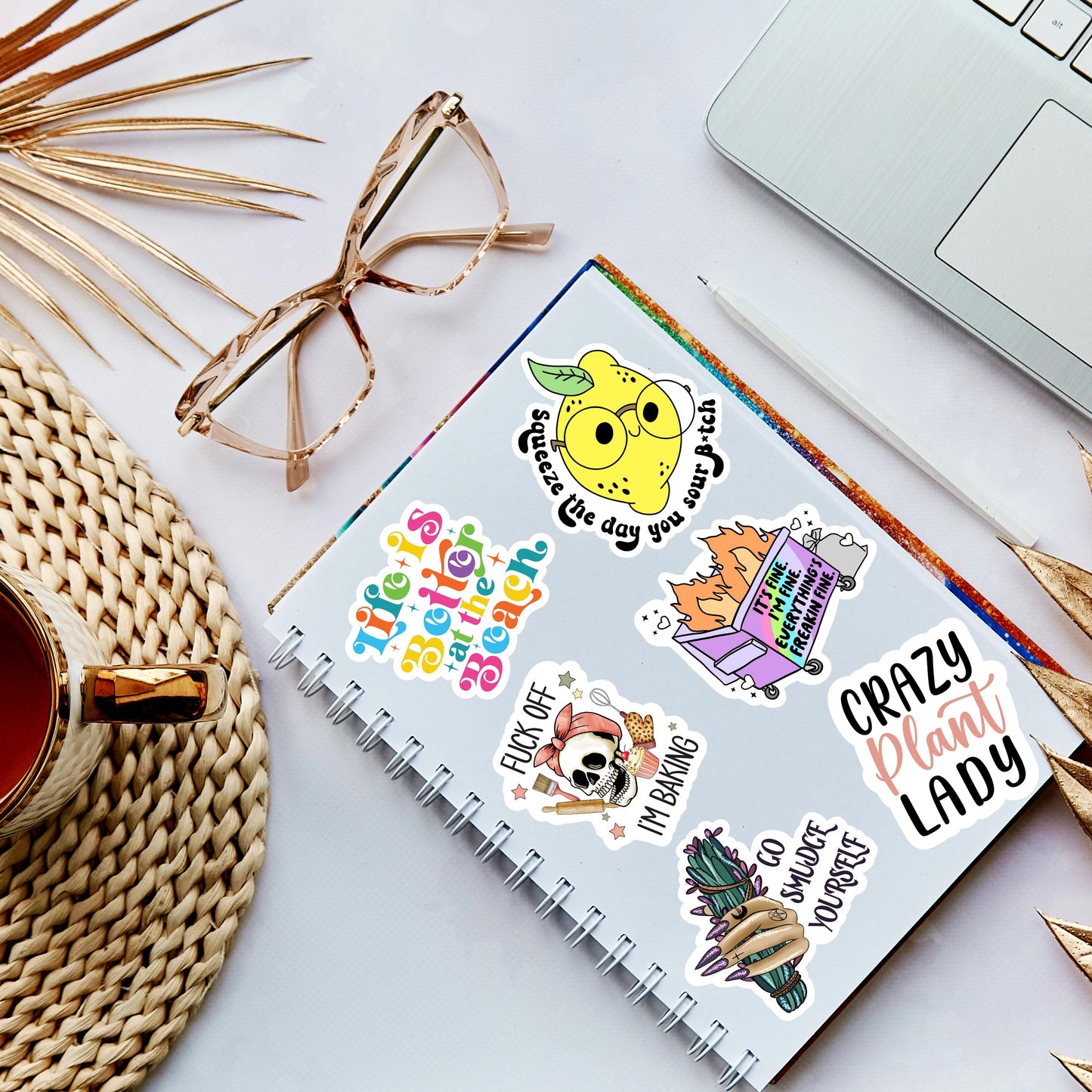 Sending You a Little Sunshine Sticker, Cute Positive Sun Vinyl Sticker, Happy Mail Sticker, Uplifting Decal for Laptop