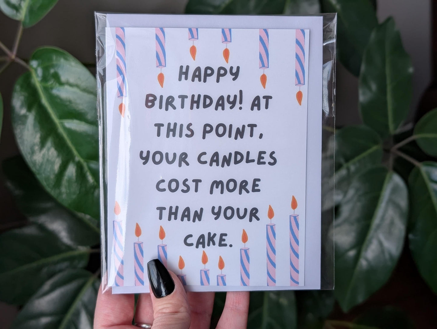 Happy Birthday Card for Adults, Candle Cost More Than Cake, Over The Hill Birthday Card, Humorous Birthday Card for Him or Her, Humorous