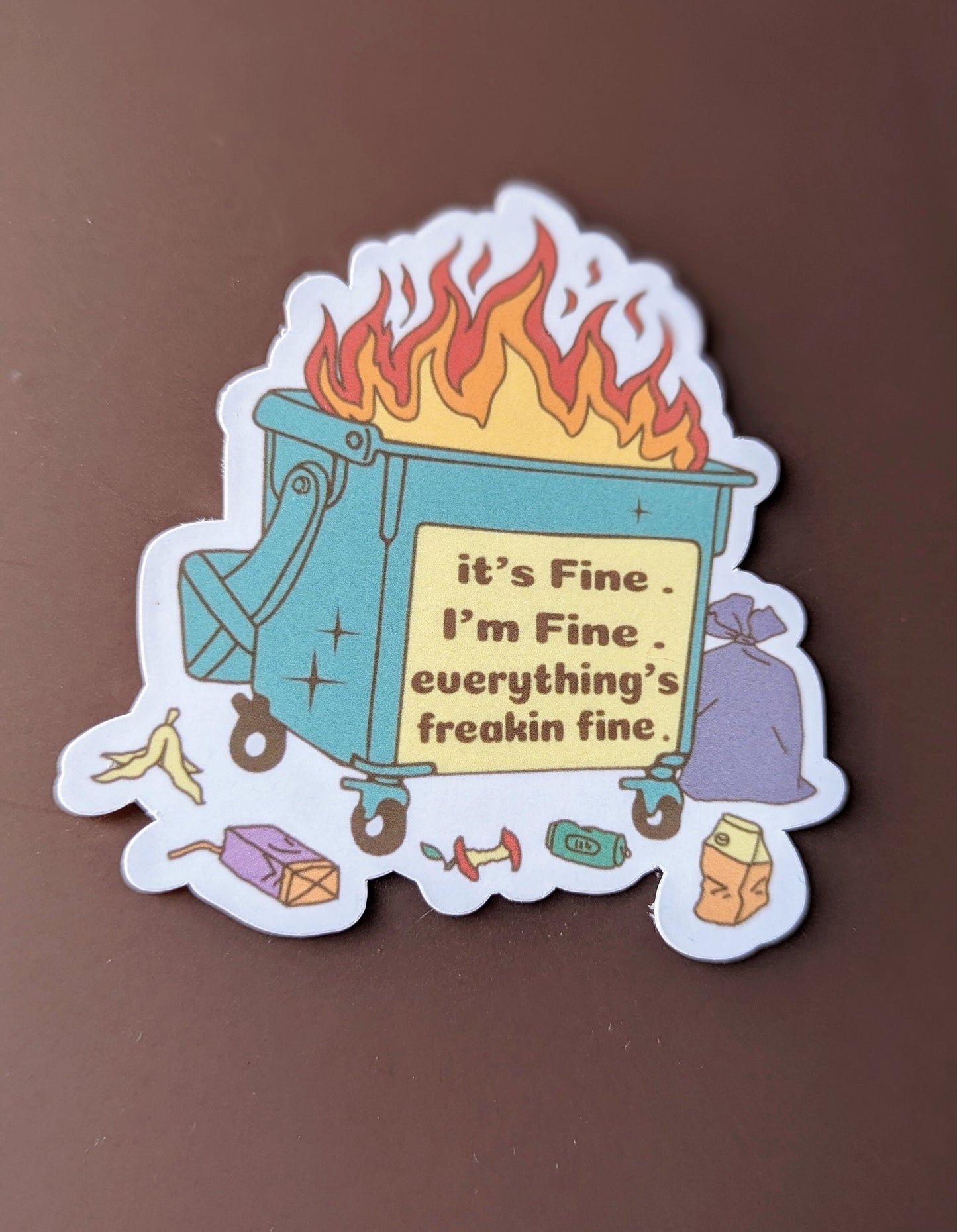 Dumpster Fire Vinyl Sticker