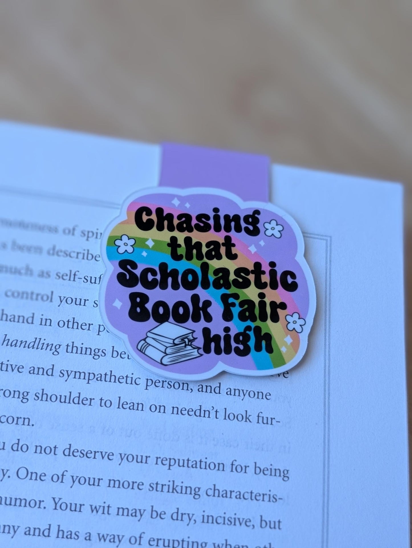 Chasing That Scholastic Book Fair High Nostalgic Magnetic Bookmark
