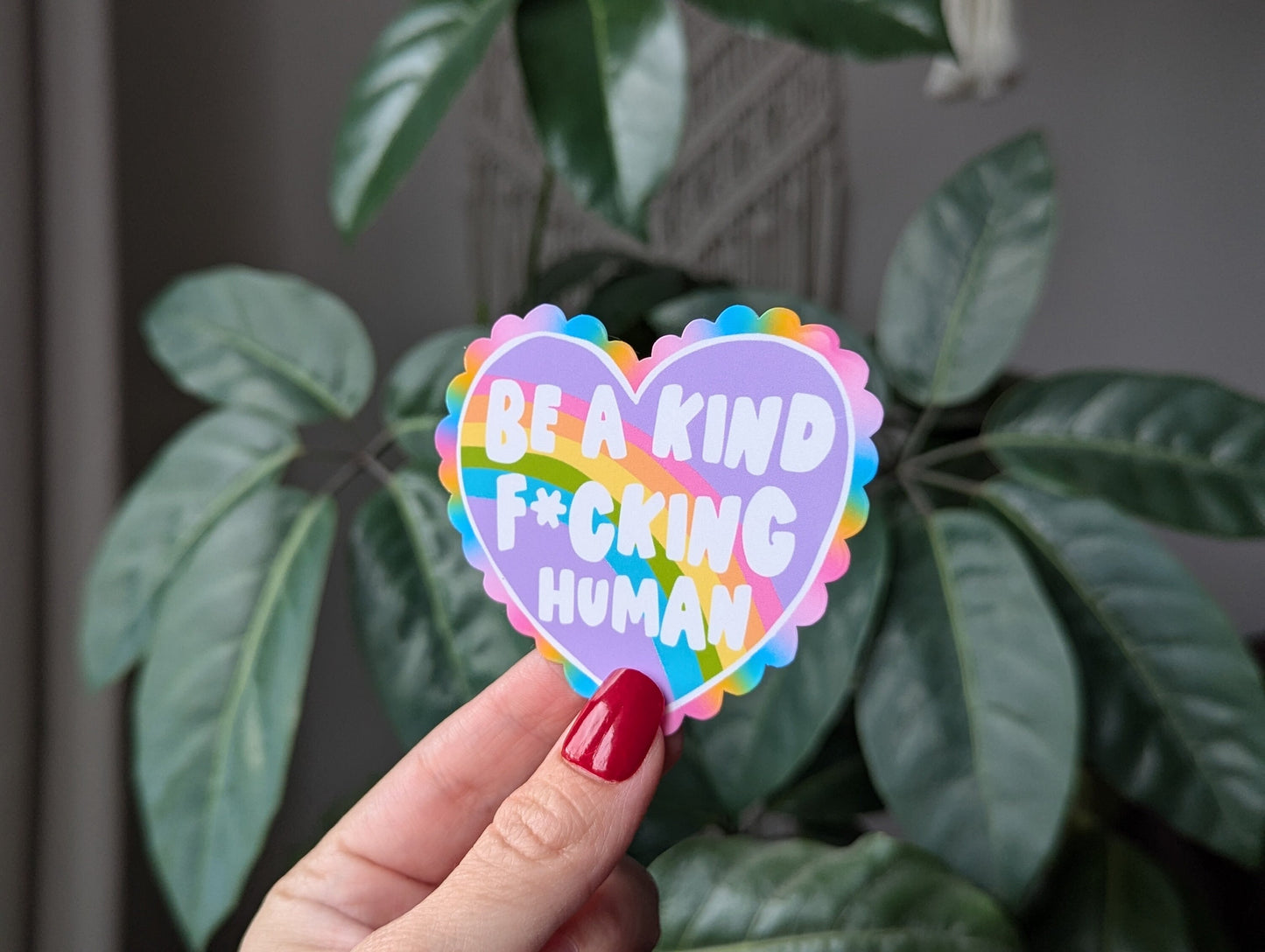 Be a kind f*cking human, be kind stickers for kindle, motivational quotes stickers, rainbow gifts for women, book gift for book lovers, cute