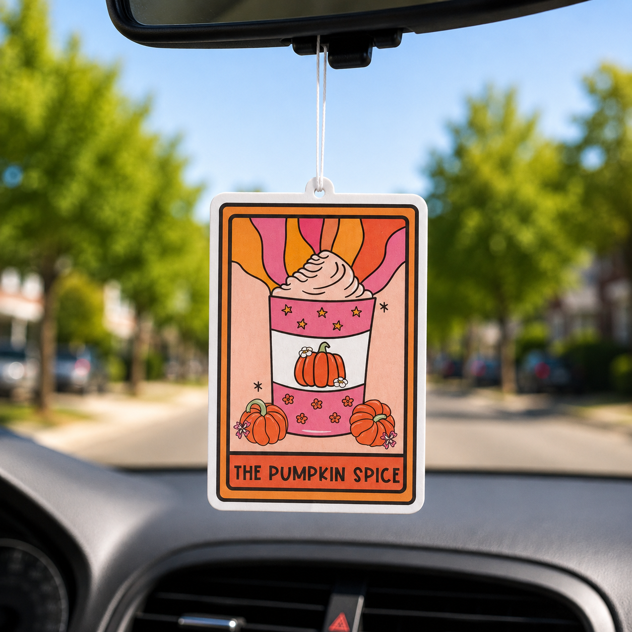 Pumpkin Spice Car Air Freshener | Fall Car Accessory