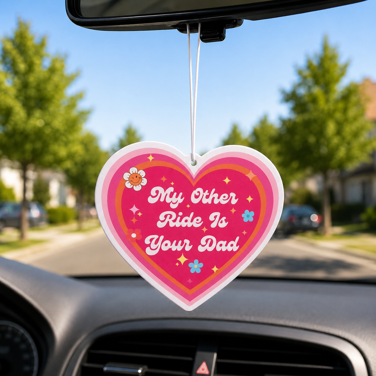 My Other Ride Is Your Dad Car Air Freshener | Funny Car Accessory